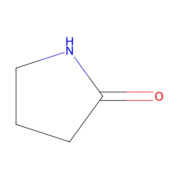 2-Pirolidon molekül yapısı — CAS 616-45-5