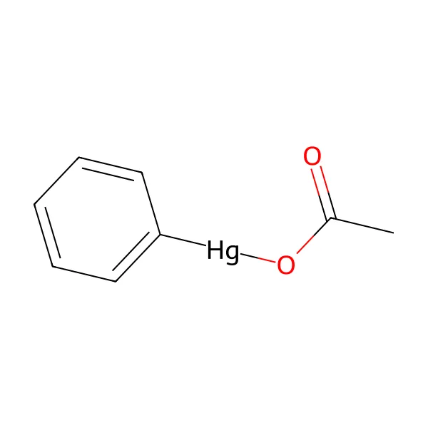 Fenilmerkür asetat molekül yapısı — CAS 62-38-4