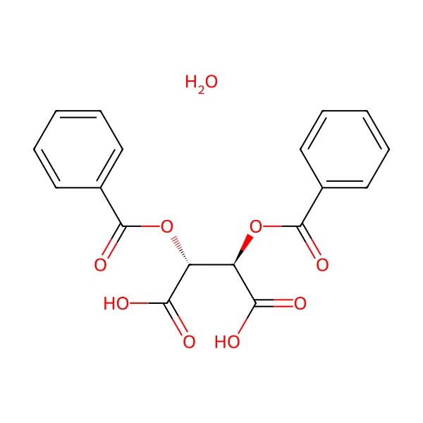 Dibenzoil-L-tartarik asit monohidrat molekül yapısı — CAS 62708-56-9