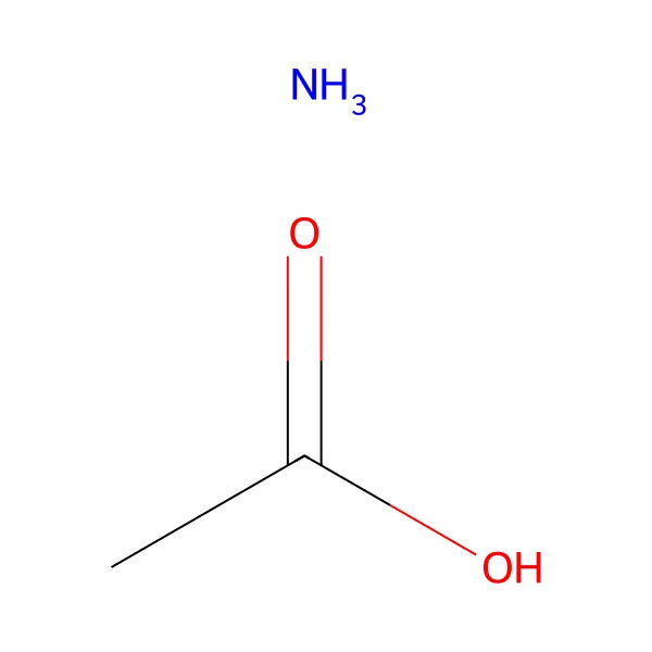 Amonyum asetat molekül yapısı — CAS 631-61-8