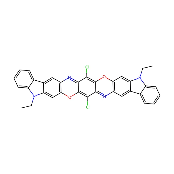 Pigment viyole 23 molekül yapısı — CAS 6358-30-1