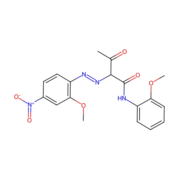 Pigment sarı 74 molekül yapısı — CAS 6358-31-2