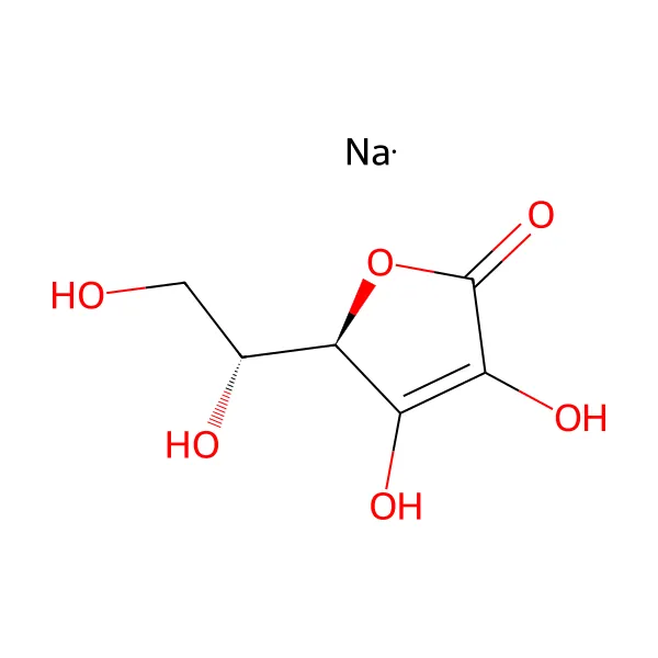 Sodyum eritorbat molekül yapısı — CAS 6381-77-7