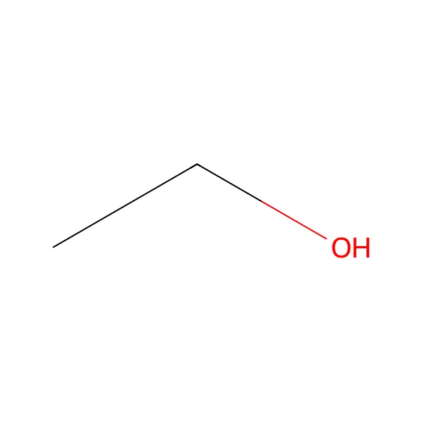 Etanol molekül yapısı — CAS 64-17-5