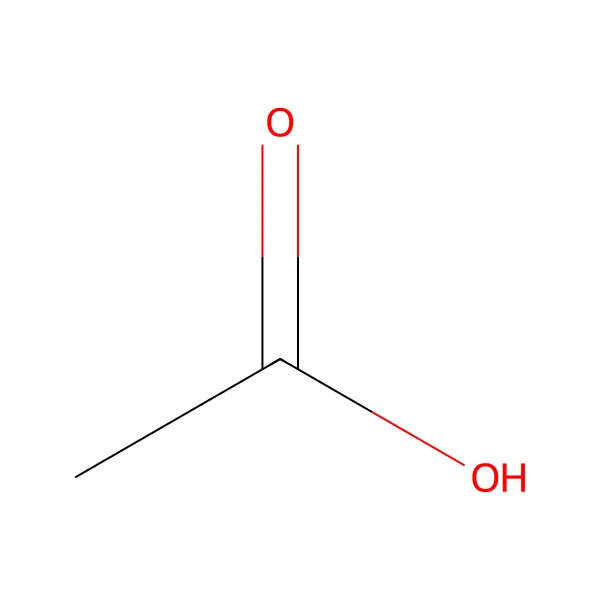 Asetik asit molekül yapısı — CAS 64-19-7
