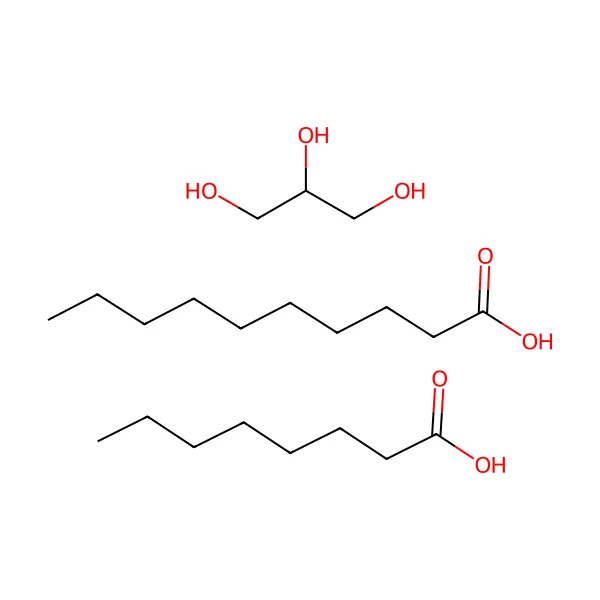 Gliseril kaprilat kaprat molekül yapısı — CAS 65381-09-1