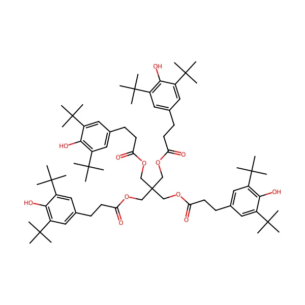 Pentaeritritol tetrakis(3,5-di-tert-butil-4-hidroksihidrosinnamat) molekül yapısı — CAS 6683-19-8