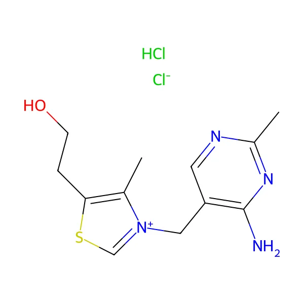 Tiamin hidroklorür molekül yapısı — CAS 67-03-8