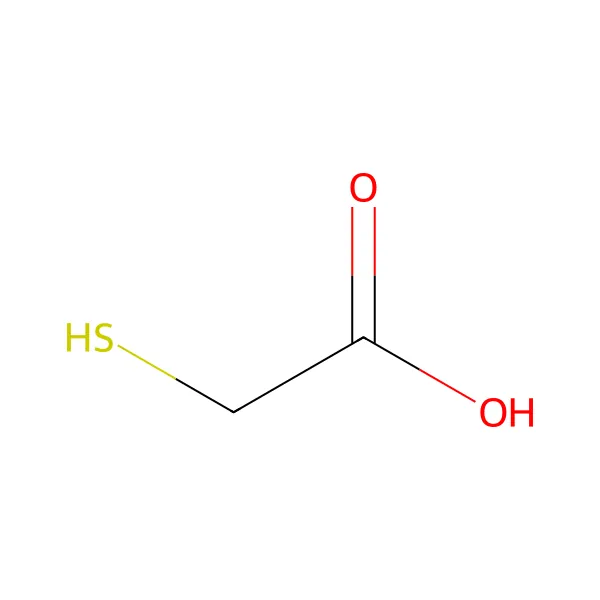 Tiyoglikolik asit molekül yapısı — CAS 68-11-1