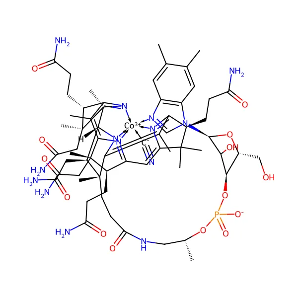 Vitamin B12 Siyanokobalamin molekül yapısı — CAS 68-19-9