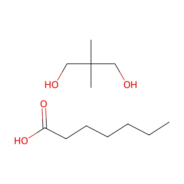 Neopentil glikol diheptanoat molekül yapısı — CAS 68855-18-5