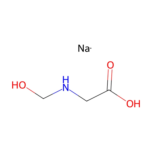 Sodyum hidroksimetilglisinat molekül yapısı — CAS 70161-44-3