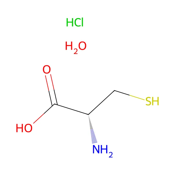 L-Sistein Hidroklorür Monohidrat molekül yapısı — CAS 7048-04-6