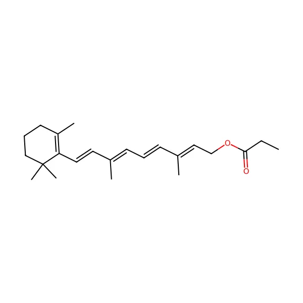 Vitamin A Retinil Propiyonat molekül yapısı — CAS 7069-42-3