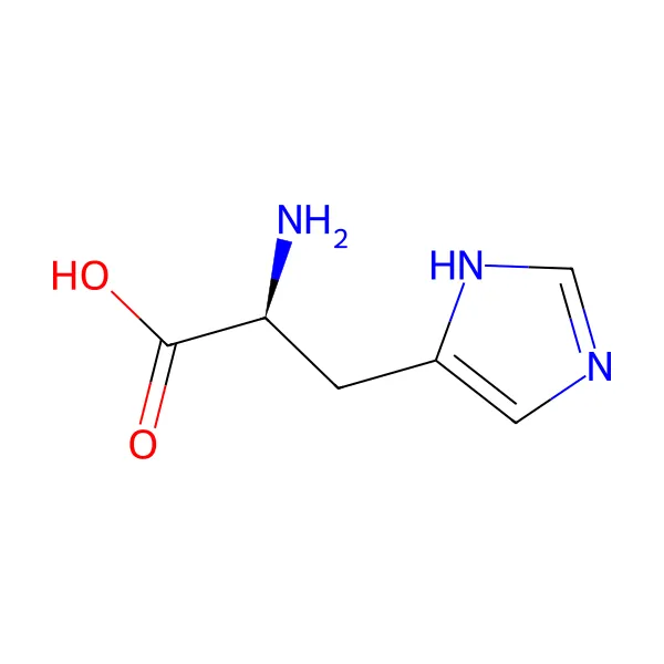 L-histidin molekül yapısı — CAS 71-00-1