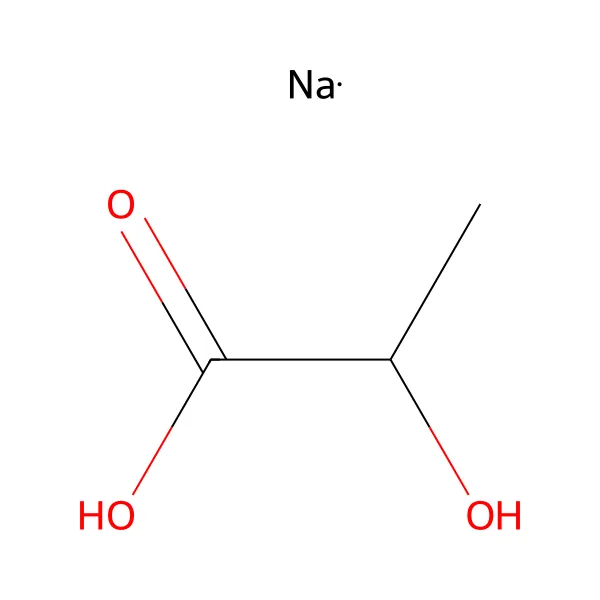 Sodyum laktat molekül yapısı — CAS 72-17-3