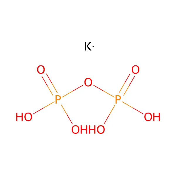 Tetrapotasyum pirofosfat molekül yapısı — CAS 7320-34-5