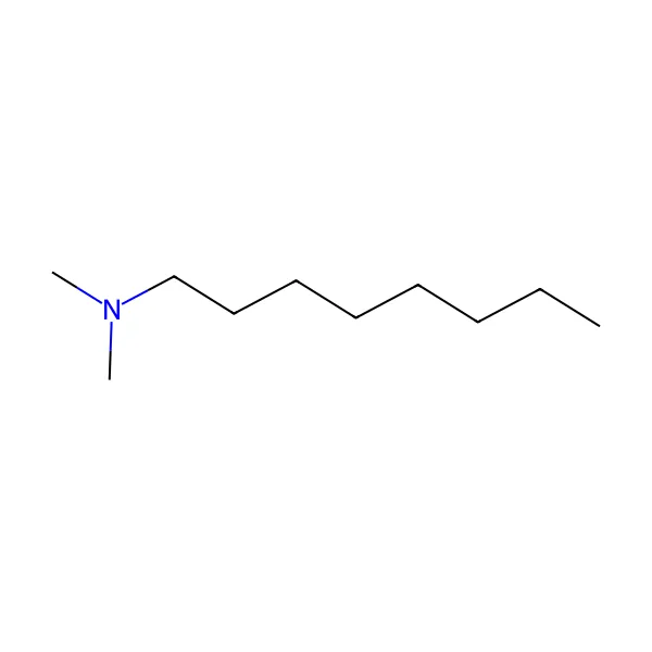 Dimetiloktilamin molekül yapısı — CAS 7378-99-6