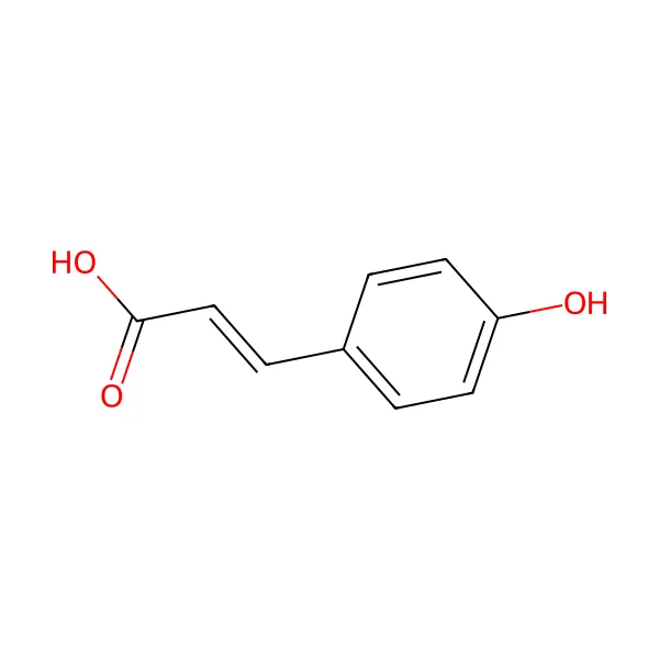 p-Kumarik asit molekül yapısı — CAS 7400-08-0