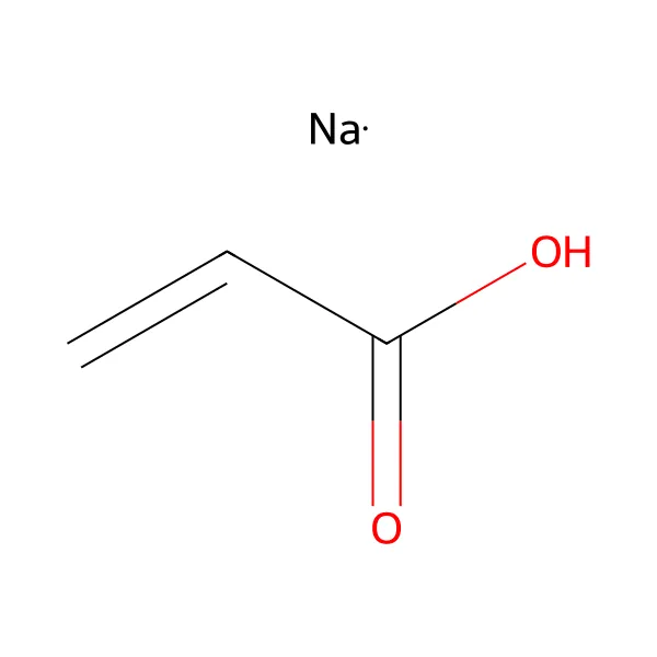 Sodyum akrilat molekül yapısı — CAS 7446-81-3