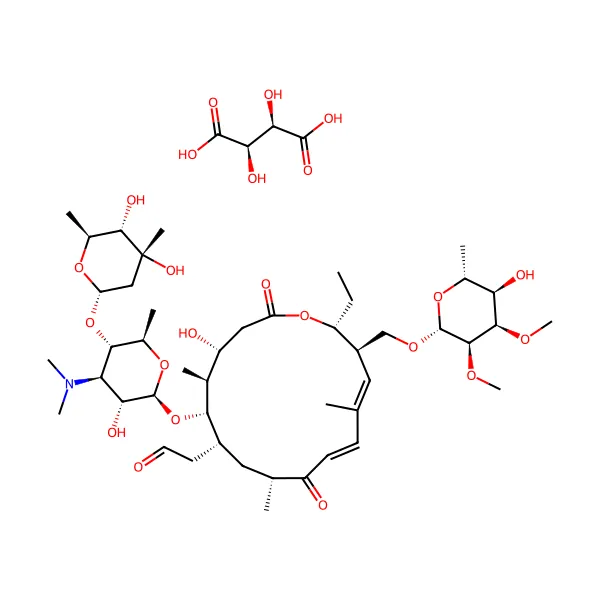 Tilosin tartrat molekül yapısı — CAS 74610-55-2