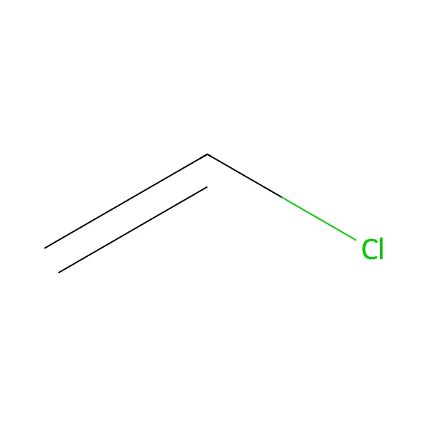 Vinil klorür molekül yapısı — CAS 75-01-4