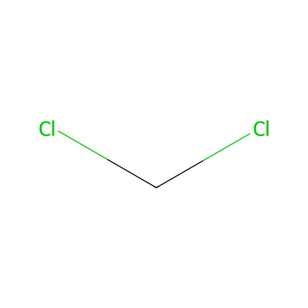 Diklorometan molekül yapısı — CAS 75-09-2