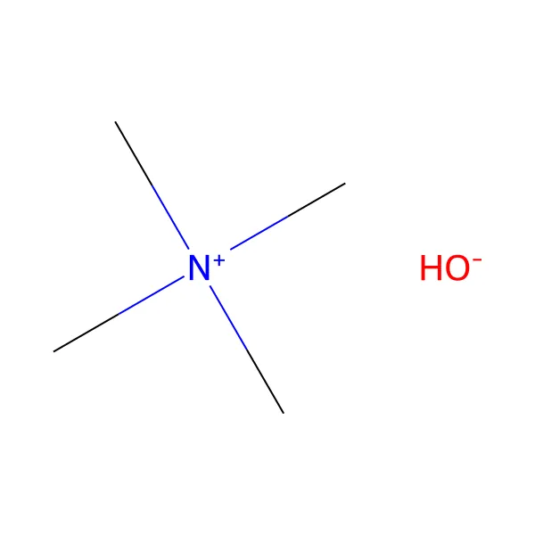 Tetrametilamonyum hidroksit molekül yapısı — CAS 75-59-2