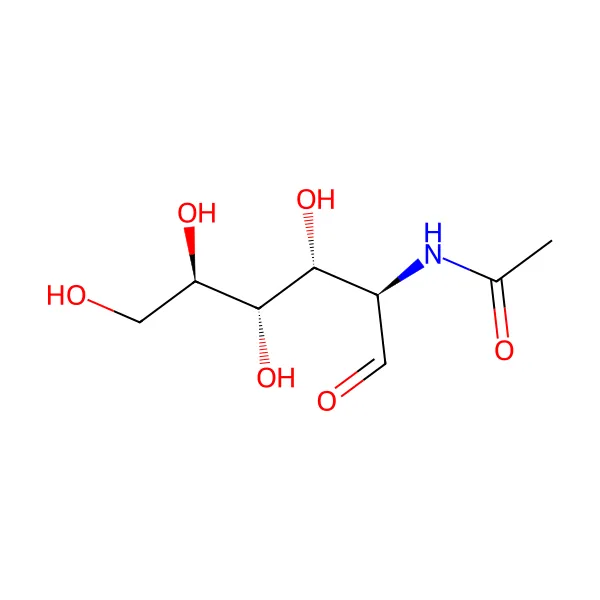 Asetilglukozamin molekül yapısı — CAS 7512-17-6