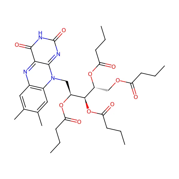 Vitamin B2 Riboflavin Tetrabütirat molekül yapısı — CAS 752-56-7