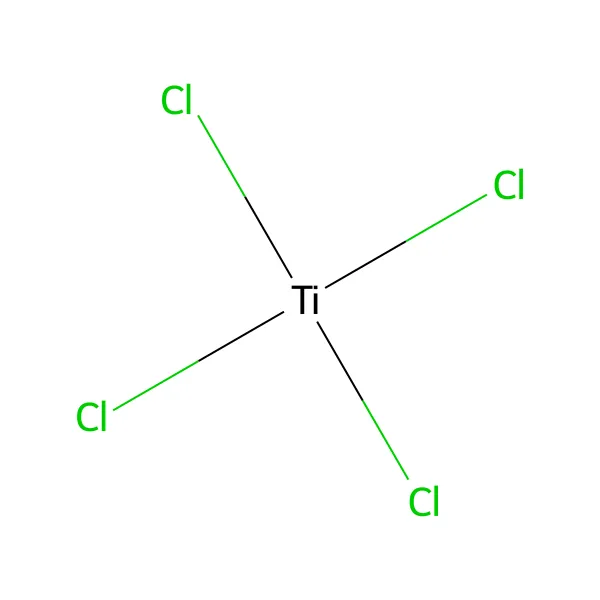 Titanyum tetraklorür molekül yapısı — CAS 7550-45-0