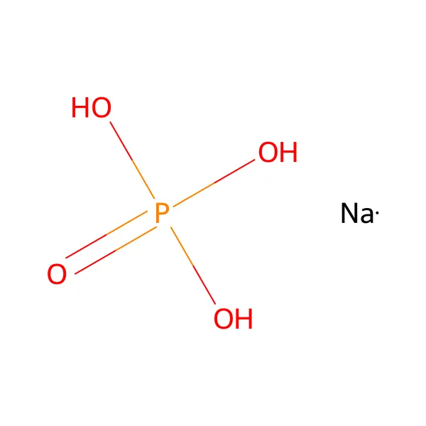 Monosodyum fosfat molekül yapısı — CAS 7558-80-7