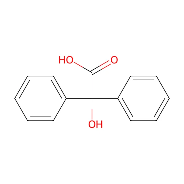 Benzilik asit molekül yapısı — CAS 76-93-7