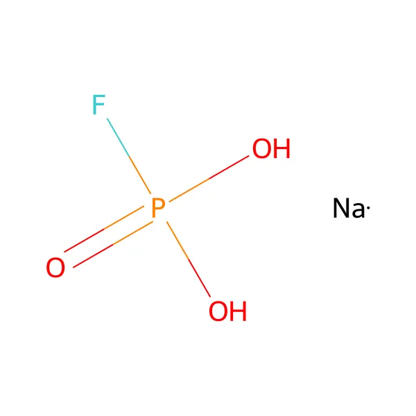 Sodyum monoflorofosfat molekül yapısı — CAS 7631-97-2