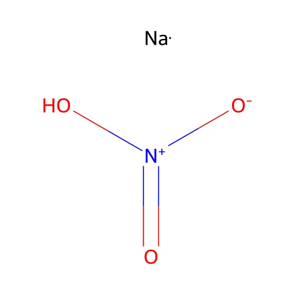 Sodyum nitrat molekül yapısı — CAS 7631-99-4