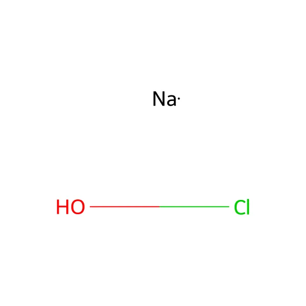 Sodyum hipoklorit molekül yapısı — CAS 7681-52-9