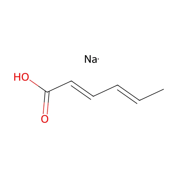Sodyum sorbat molekül yapısı — CAS 7757-81-5