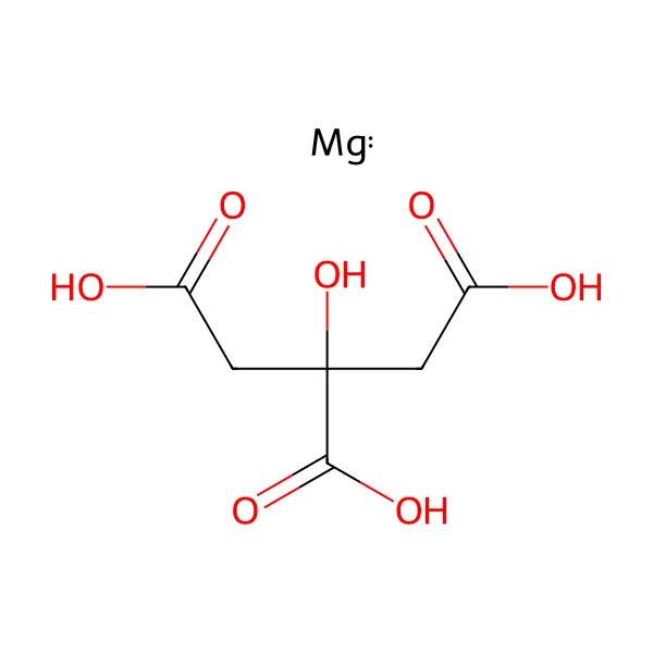 Magnezyum sitrat molekül yapısı — CAS 7779-25-1