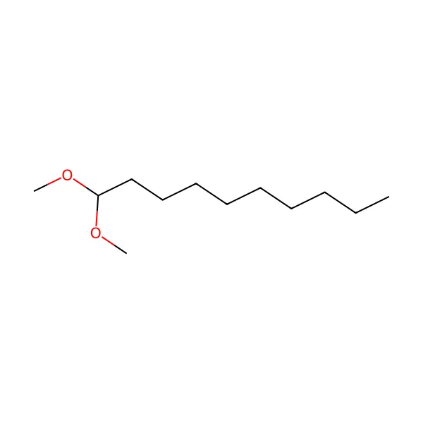 Dekanal dimetil asetal molekül yapısı — CAS 7779-41-1