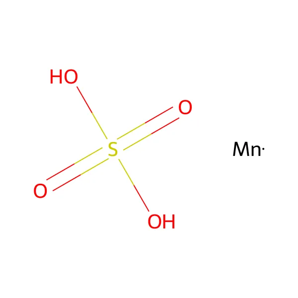 Manganez sülfat molekül yapısı — CAS 7785-87-7