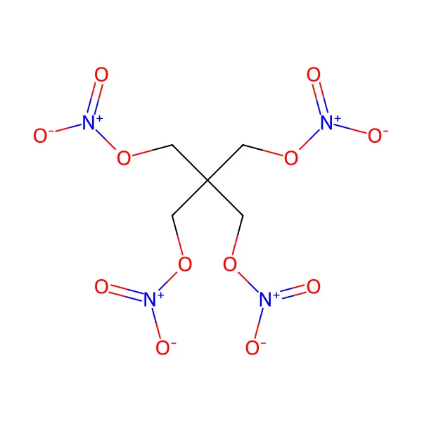 Pentaeritritol tetranitrat molekül yapısı — CAS 78-11-5