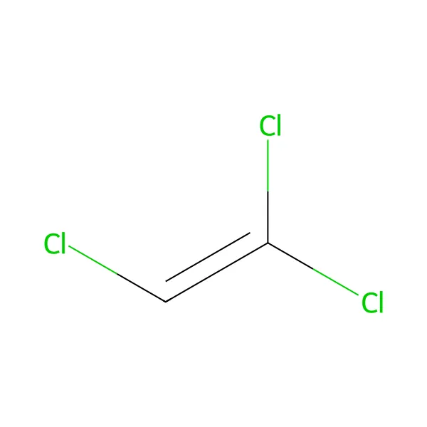 Trikloroetilen molekül yapısı — CAS 79-01-6