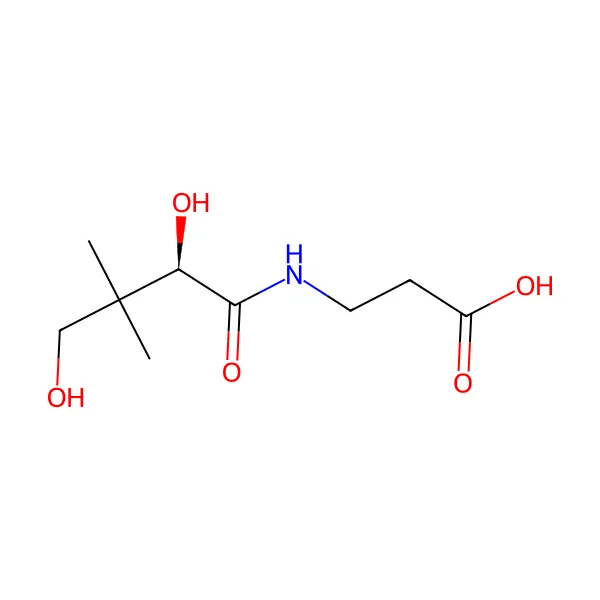 Vitamin B5 Pantotenik Asit molekül yapısı — CAS 79-83-4