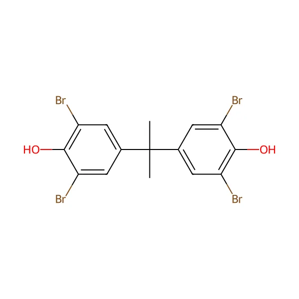 Tetrabromobisfenol a molekül yapısı — CAS 79-94-7