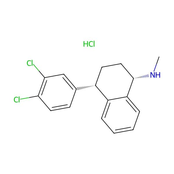 Sertralin hidroklorür molekül yapısı — CAS 79559-97-0