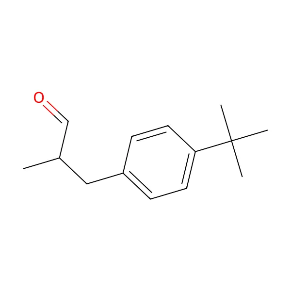 Butilfenil metilpropional molekül yapısı — CAS 80-54-6