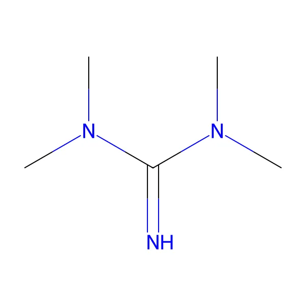 1,1,3,3-Tetrametilguanidin molekül yapısı — CAS 80-70-6