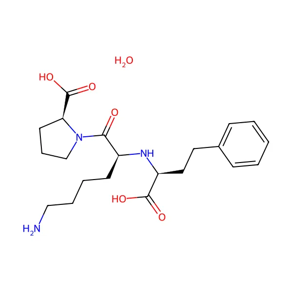 Lisinopril dihidrat molekül yapısı — CAS 83915-83-7
