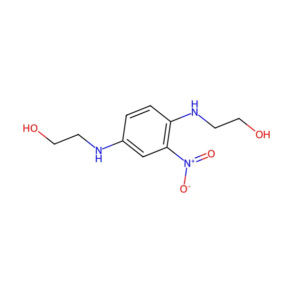 N,N'-bis(2-hidroksietil)-2-nitro-p-fenilendiamin molekül yapısı — CAS 84041-77-0