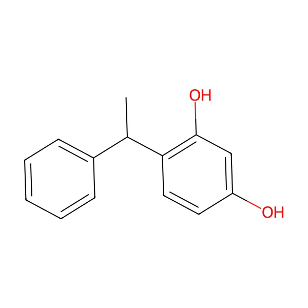 Feniletil resorsinol molekül yapısı — CAS 85-27-8